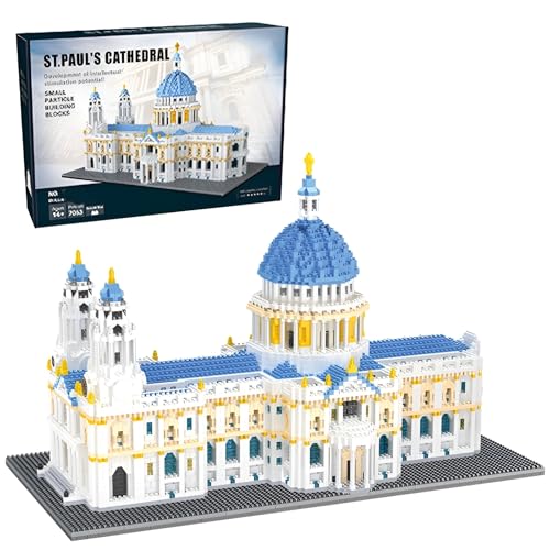 JVAVNE St. Pauls Kathedrale Bausteine Bausatz, 7053 Teile Mini Kathedrale Klemmbausteine, Weltberühmtes Architektur Modell Spielzeug, Geschenke für Kinder and Erwachsene von JVAVNE