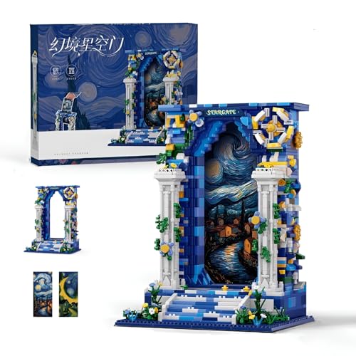 JVAVNE Sternenhimmel Tor Bausteine Spielzeug mit Lichtern, 1745 Teile Mini DIY Fantasy Sternennacht Tor Klemmbausteine, Mikro Malrahmen Architektur Modell Bausatz, Geschenke für Kinder und Erwachsene JVAVNE Sternenhimmel Tor Bausteine Spielzeug mit Lichtern, 1745 Teile Mini DIY Fantasy Sternennacht Tor Klemmbausteine, Mikro Malrahmen Architektur Modell Bausatz, Geschenke für Kinder und Erwachsene von JVAVNE