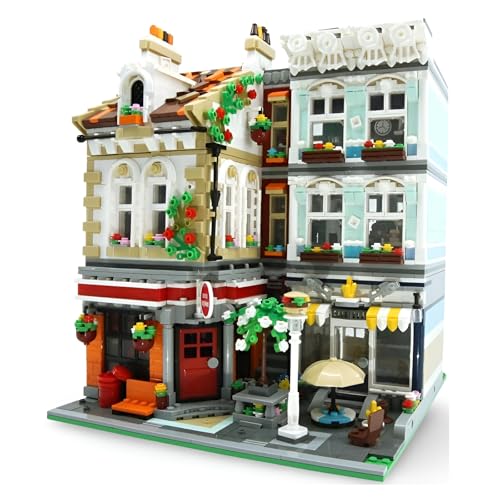 JVAVNE Street View Architektur Bausteine, 3299 Teile Mini Street View Klemmbausteine, Europäische Architektur Bausatz Spielzeug, Geschenke für Kinder und Erwachsene von JVAVNE