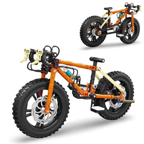 JVAVNE Technik Fahrrad Bausteine Bausatz, Mountain Fahrrad Kelmmbausteine, Dirtbike Bausteine, STEM Supermotorrad Modell Spielzeug, Geschenk für Erwachsene und Kinder, 174 Teile von JVAVNE