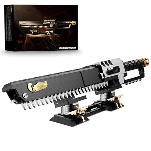 JVAVNE Technik Kettenschwert Bausteine, 2856 Teile Schwert Klemmbausteine Bausatz, Mittelalterliches Waffen Spielzeug Modell, Geschenk für Erwachsene und Jugendliche von JVAVNE