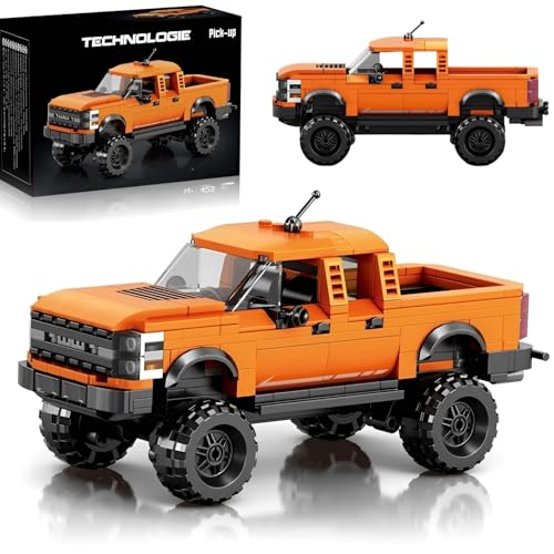 JVAVNE Technik Rennwagen Bausteine Bausatz, Geländewagen Pick-up Klemmbausteine, Speed Champions Superfahrzeug Modell Spielzeug, Geschenk für Kinder und Erwachsene, 423 Teile von JVAVNE