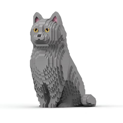 JVAVNE Tier Katzen Serie Bausteine, 2903 Teile Kurzhaarkatze Blaue Katze Mikro Klemmbausteine, Mini Bausteine Tier Kreatives Modell Spielzeug, Geschenk für Erwachsene und Mädchen JVAVNE Tier Katzen Serie Bausteine, 2903 Teile Kurzhaarkatze Blaue Katze Mikro Klemmbausteine, Mini Bausteine Tier Kreatives Modell Spielzeug, Geschenk für Erwachsene und Mädchen von JVAVNE
