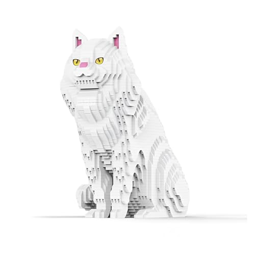 JVAVNE Tier Katzen Serie Bausteine, 3033 Teile Perserkatze Mikro Klemmbausteine, Mini Bausteine Tier Kreatives Modell Spielzeug, Geschenk für Erwachsene und Mädchen von JVAVNE