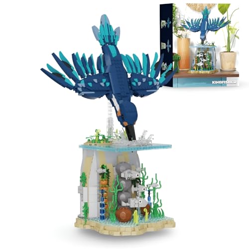 JVAVNE Vogel Bausteine, 1310 Teile Mikro Eisvogel Klemmbausteine, Kreatives Mini Vogel Tier Modell Bausatz Spielzeug, Geschenke für Erwachsene und Kinder von JVAVNE