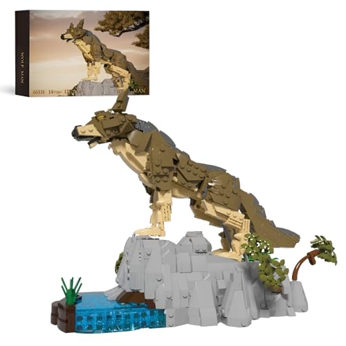 JVAVNE Wolf Bausteine, 1192 Teile MOC Wolf Klemmbausteine, Kreative Tier Modell Dekoration Baustein Spielzeug, Geschenk für Kinder und Erwachsene JVAVNE Wolf Bausteine, 1192 Teile MOC Wolf Klemmbausteine, Kreative Tier Modell Dekoration Baustein Spielzeug, Geschenk für Kinder und Erwachsene von JVAVNE