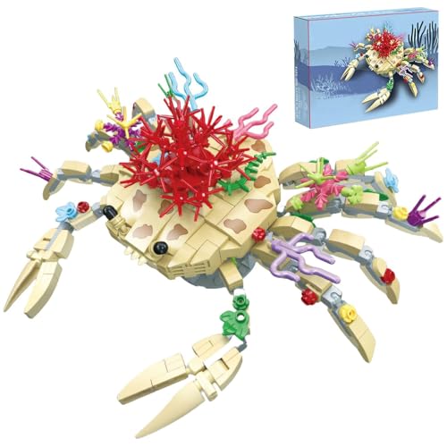 Meeres Tiere Bausteine Bausatz, 441 Teile Wasser Gras Blumen Meeres Krabbe Klemmbausteine Set, Tiere Modell Bausatz Spielzeug, Geschenk für Erwachsene Jungen und Mädchen Meeres Tiere Bausteine Bausatz, 441 Teile Wasser Gras Blumen Meeres Krabbe Klemmbausteine Set, Tiere Modell Bausatz Spielzeug, Geschenk für Erwachsene Jungen und Mädchen von JVAVNE