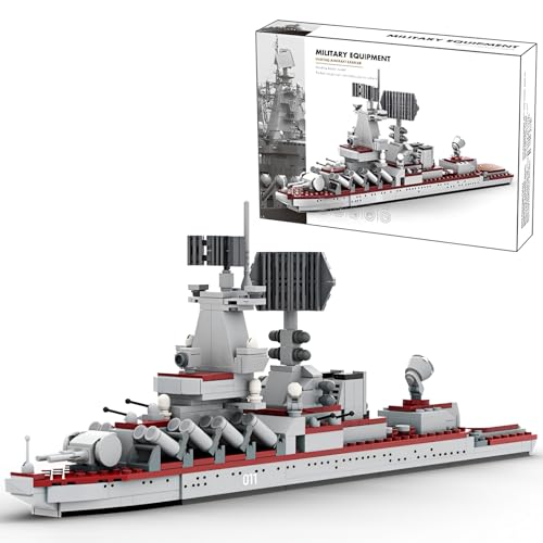 Militärisches Schlachtschiff Bausteine, 396 Teile Großer Kreuzer Klemmbausteine, Schlachtschiff Modell Bismarck Klasse Bausatz Spielzeug, Geschenk für Jungen und Erwachsene von JVAVNE