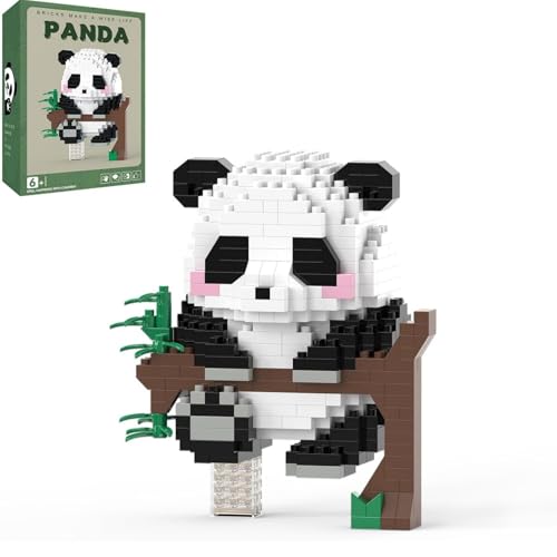 Mini Panda Bausteine, 463 Teile Micro Panda Klemmbausteine Set, Tiere Bausteine Modell Spielzeug Bausatz, Geschenk für Jungen und Mädchen von JVAVNE