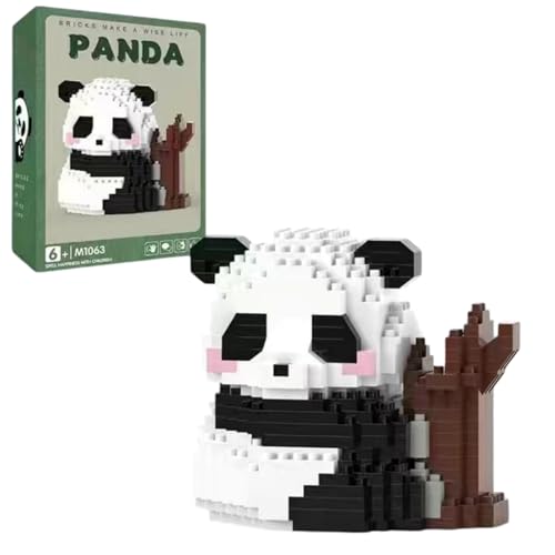 Mini Panda Bausteine, 470 Teile Micro Panda Klemmbausteine Set, Tiere Bausteine Modell Spielzeug Bausatz, Geschenk für Jungen und Mädchen von JVAVNE