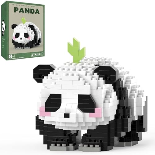 Mini Panda Bausteine, 556 Teile Micro Panda Klemmbausteine Set, Tiere Bausteine Modell Spielzeug Bausatz, Geschenk für Jungen und Mädchen von JVAVNE