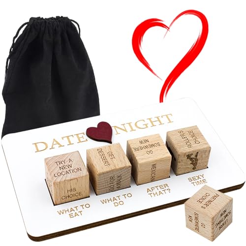 JVHLOV Date Night Würfel Set, Date Night Dice, Romantisches Paar-Würfel-Set, Einzigartiges Geschenk, für Jubiläen,Geburtstage,Valentinstag JVHLOV Date Night Würfel Set, Date Night Dice, Romantisches Paar-Würfel-Set, Einzigartiges Geschenk, für Jubiläen,Geburtstage,Valentinstag von JVHLOV