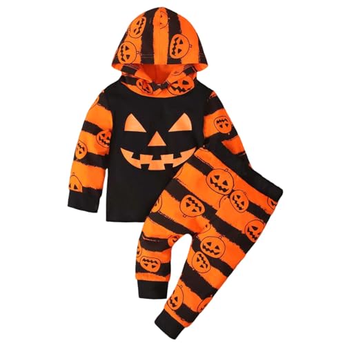 JVHYANFUL Geschwister Kleidung Neugeborenes Baby Jungen Halloween Sets Kürbis Langarm Fleece Reißverschluss Kapuzen Strampler Jacke Tops Gestreifte Hosen Füßige Leggings Kostüme Set JVHYANFUL Geschwister Kleidung Neugeborenes Baby Jungen Halloween Sets Kürbis Langarm Fleece Reißverschluss Kapuzen Strampler Jacke Tops Gestreifte Hosen Füßige Leggings Kostüme Set von JVHYANFUL