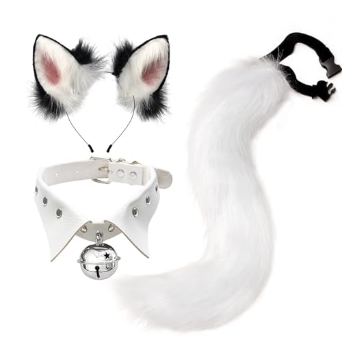 Kunstpelz Fuchs Maske Wolf Katze flauschiger Schwanz und Leder Halskette Set Halloween Party Cosplay Kostüm Accessoire Fuchsschwanz Plüsch Flauschige Pfotenhandschuhe Weihnachten für Mädchen Frauen Kunstpelz Fuchs Maske Wolf Katze flauschiger Schwanz und Leder Halskette Set Halloween Party Cosplay Kostüm Accessoire Fuchsschwanz Plüsch Flauschige Pfotenhandschuhe Weihnachten für Mädchen Frauen von JVHYANFUL