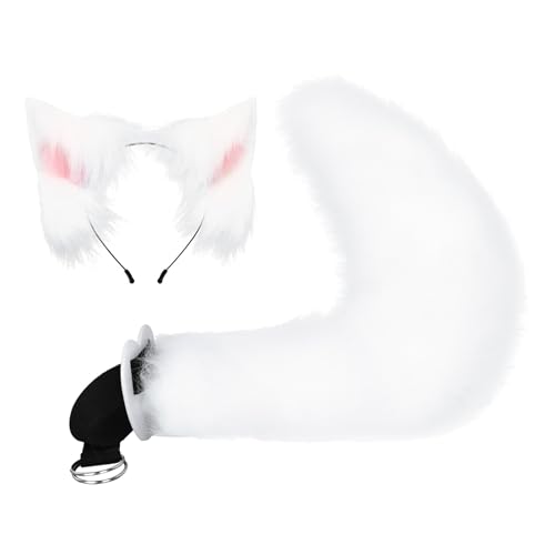Kunstpelz Fuchs Maske Wolf Katze flauschiger Schwanz und Leder Halskette Set Halloween Party Cosplay Kostüm Accessoire Fuchsschwanz Plüsch Flauschige Pfotenhandschuhe Weihnachten für Mädchen Frauen Kunstpelz Fuchs Maske Wolf Katze flauschiger Schwanz und Leder Halskette Set Halloween Party Cosplay Kostüm Accessoire Fuchsschwanz Plüsch Flauschige Pfotenhandschuhe Weihnachten für Mädchen Frauen von JVHYANFUL