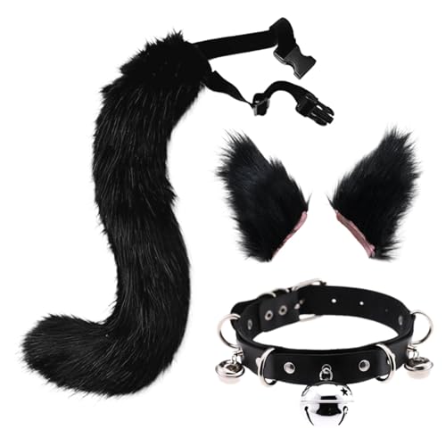 Kunstpelz Fuchs Maske Wolf Katze flauschiger Schwanz und Leder Halskette Set Halloween Party Cosplay Kostüm Accessoire Fuchsschwanz Plüsch Flauschige Pfotenhandschuhe Weihnachten für Mädchen Frauen Kunstpelz Fuchs Maske Wolf Katze flauschiger Schwanz und Leder Halskette Set Halloween Party Cosplay Kostüm Accessoire Fuchsschwanz Plüsch Flauschige Pfotenhandschuhe Weihnachten für Mädchen Frauen von JVHYANFUL