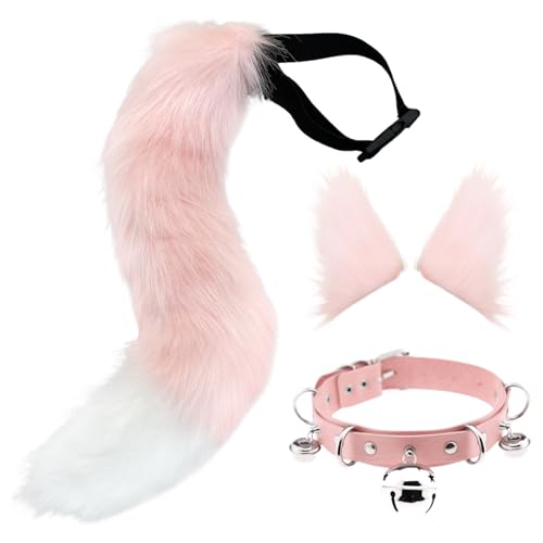Kunstpelz Fuchs Maske Wolf Katze flauschiger Schwanz und Leder Halskette Set Halloween Party Cosplay Kostüm Accessoire Fuchsschwanz Plüsch Flauschige Pfotenhandschuhe Weihnachten für Mädchen Frauen Kunstpelz Fuchs Maske Wolf Katze flauschiger Schwanz und Leder Halskette Set Halloween Party Cosplay Kostüm Accessoire Fuchsschwanz Plüsch Flauschige Pfotenhandschuhe Weihnachten für Mädchen Frauen von JVHYANFUL
