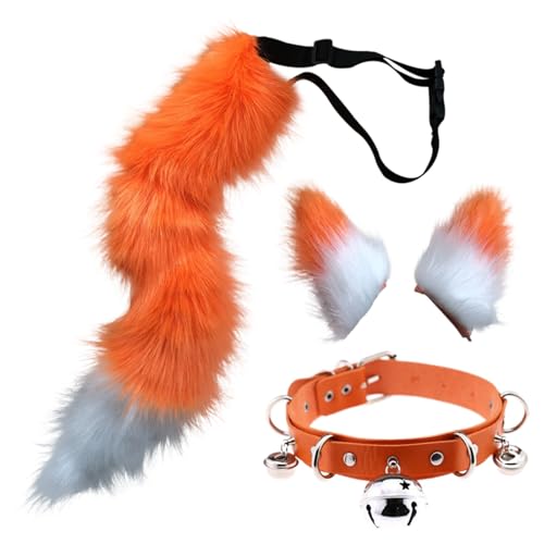 Kunstpelz Fuchs Maske Wolf Katze flauschiger Schwanz und Leder Halskette Set Halloween Party Cosplay Kostüm Accessoire Fuchsschwanz Plüsch Flauschige Pfotenhandschuhe Weihnachten für Mädchen Frauen Kunstpelz Fuchs Maske Wolf Katze flauschiger Schwanz und Leder Halskette Set Halloween Party Cosplay Kostüm Accessoire Fuchsschwanz Plüsch Flauschige Pfotenhandschuhe Weihnachten für Mädchen Frauen von JVHYANFUL