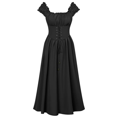 Renaissance Kostüm Frauen Mittelalterliches Kleid mit Trompetenärmel Gothic Damen Mittelalter Kleidung für Halloween Karneval damenmittelalter damengothic damenhalloween kostümgothic kleidhexenkostüm Renaissance Kostüm Frauen Mittelalterliches Kleid mit Trompetenärmel Gothic Damen Mittelalter Kleidung für Halloween Karneval damenmittelalter damengothic damenhalloween kostümgothic kleidhexenkostüm von JVHYANFUL