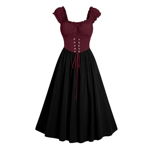 Renaissance Kostüm Frauen Mittelalterliches Kleid mit Trompetenärmel Gothic Damen Mittelalter Kleidung für Halloween Karneval damenmittelalter damengothic damenhalloween kostümgothic kleidhexenkostüm Renaissance Kostüm Frauen Mittelalterliches Kleid mit Trompetenärmel Gothic Damen Mittelalter Kleidung für Halloween Karneval damenmittelalter damengothic damenhalloween kostümgothic kleidhexenkostüm von JVHYANFUL
