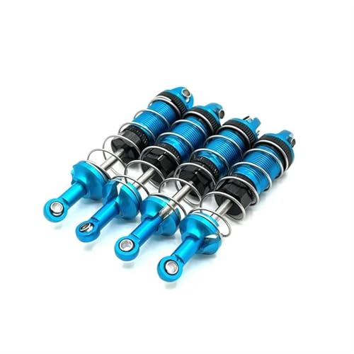 JVRWSC Für MJX H16 16209 16210 16208 16207 4 Stücke Metall Vorne Und Hinten Stoßdämpfer 1/16 RC Auto Upgrades Teile Zubehör Ersatz RC Spielzeugautoteile(Blue) von JVRWSC