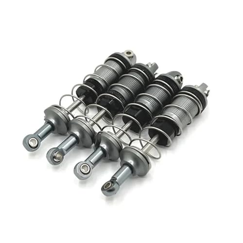 JVRWSC Für MJX H16 16209 16210 16208 16207 4 Stücke Metall Vorne Und Hinten Stoßdämpfer 1/16 RC Auto Upgrades Teile Zubehör Ersatz RC Spielzeugautoteile(Gray) von JVRWSC
