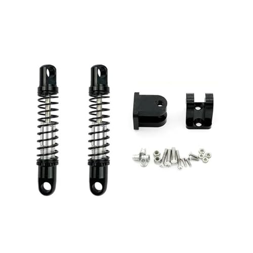 JVRWSC Für WPL D12 D42 B14 B24 B16 B36 Metall Stoßdämpfer Vorne Hinten Mit Halterung Festen Sitz RC Auto Upgrades Teile Ersatz Zubehör RC Spielzeugautoteile(Black,Front) von JVRWSC