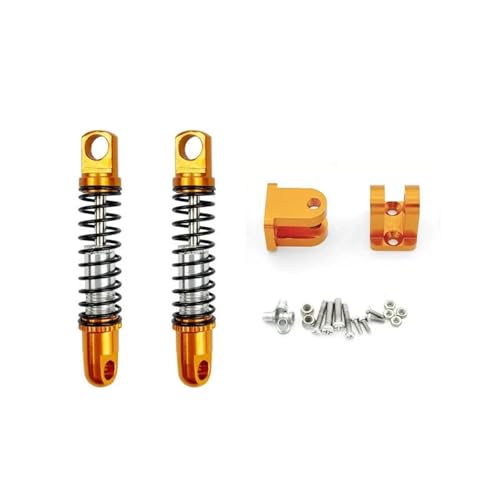 JVRWSC Für WPL D12 D42 B14 B24 B16 B36 Metall Stoßdämpfer Vorne Hinten Mit Halterung Festen Sitz RC Auto Upgrades Teile Ersatz Zubehör RC Spielzeugautoteile(Yellow,Front) von JVRWSC