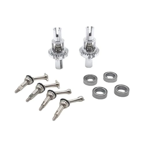 JVRWSC RC Spielzeugautoteile Für WLtoys 1/28 K969 K979 K989 K999 P929 P939 284131 RC Auto Teile Metall Upgrade Ball Differential Erweiterte Antriebswelle(Silver) von JVRWSC