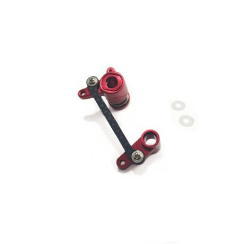 JVRWSC RC Spielzeugautoteile Für WLtoys 144001 144002 144010 124016 124017 124018 124019 Rc Auto Metall Upgrade Teile Hohe Genauigkeit Lenkung Set Voll Metall Lenkung Set(Red) von JVRWSC