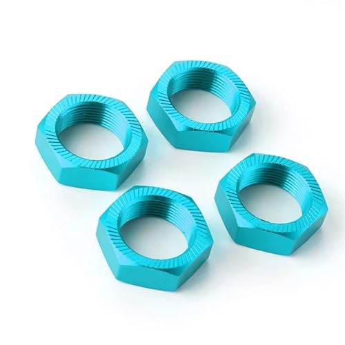 Kompatibel Mit ARRMA Für KRATON Für Outcast 8S 1/5 RC Crawler Auto Upgrade Teile Zubehör 4PCS 24MM Aluminium Legierung Kupplung Mutter Ferngesteuerte Autoteile(Blue) von JVRWSC