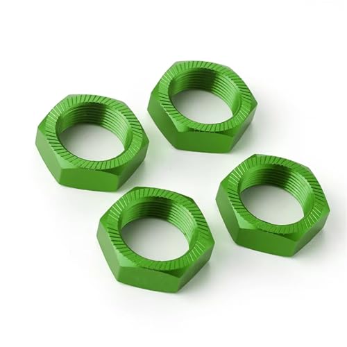 Kompatibel Mit ARRMA Für KRATON Für Outcast 8S 1/5 RC Crawler Auto Upgrade Teile Zubehör 4PCS 24MM Aluminium Legierung Kupplung Mutter Ferngesteuerte Autoteile(Green) von JVRWSC