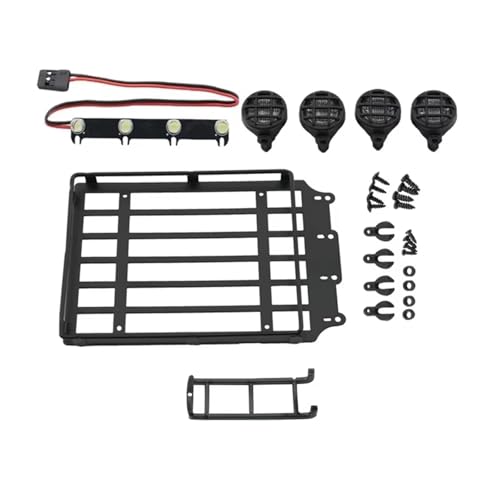 Kompatibel Mit AX8560 Für JJRC C8801 1/18 RC Auto Upgrade Teile Zubehör Metall Gepäckträger Dachträger Mit Leichter Leiterdekoration Ferngesteuerte Autoteile(B) von JVRWSC