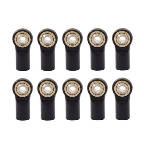 Kompatibel Mit AXIAL Für SCX10 D90 D110 Für Tamiya CC01 1/10 RC-Autoteile, 10 Stück Metall M4 20 Mm Pleuelstange Spurstangenkopf Kugelgelenk RC-Zubehör(Black) von JVRWSC