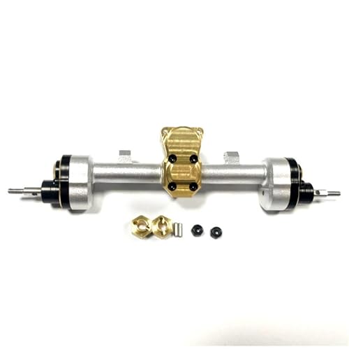Kompatibel Mit AXIAL Für SCX24 90081 C10 Für Gladiator 1/24 RC Crawler Auto Upgrades Teile Zubehör CNC Aluminium Vorder-Hinterachse-Set Ferngesteuerte Autoteile(Silver,Rear Axle) von JVRWSC