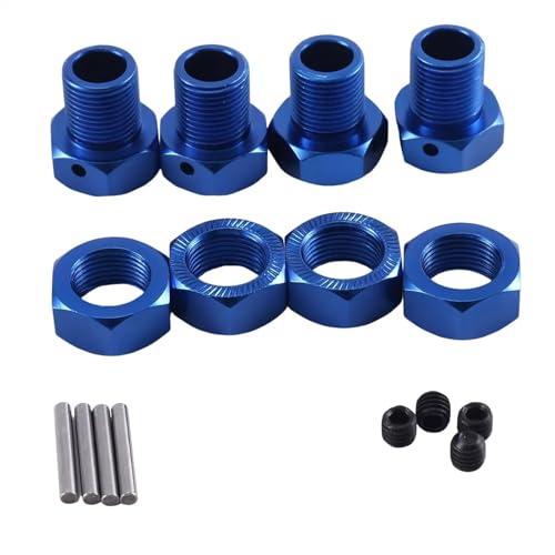 Kompatibel Mit Arrma Für Kraton Für Outcast 1/10 RC-Auto-Upgrades, Teile, Zubehör, 4-teiliger Erweiterter Metall-Sechskant-Nabenadapter, Blau Ferngesteuerte Autoteile von JVRWSC