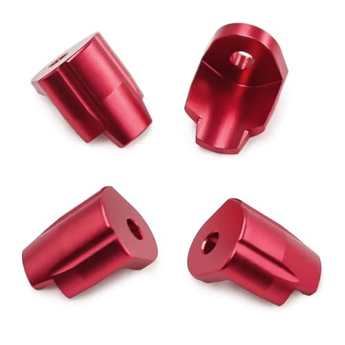 Kompatibel Mit Arrma Für Mini Für Mojave Für GROM Für Granite Für Typhon 1/18 RC-Cars-Upgradeteile Metall-Stoßdämpferschutz 4 Stück RC-Zubehör(Red) von JVRWSC