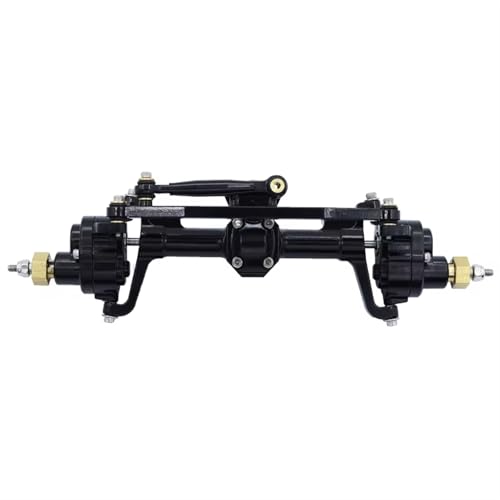 Kompatibel Mit Axial 1/24 SCX24 90081 C10 AXl00002 CNC Metall Vorder- Und Hinterportalachse Verbessertes Teilzubehör Vorder Hinterachse RC(Black,Front) von JVRWSC