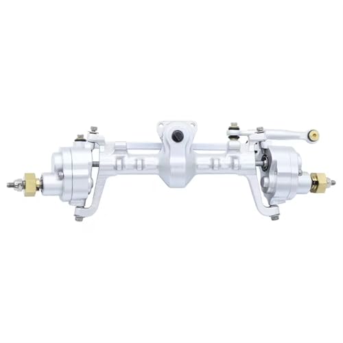 Kompatibel Mit Axial 1/24 SCX24 90081 C10 AXl00002 CNC Metall Vorder- Und Hinterportalachse Verbessertes Teilzubehör Vorder Hinterachse RC(Silver,Front) von JVRWSC