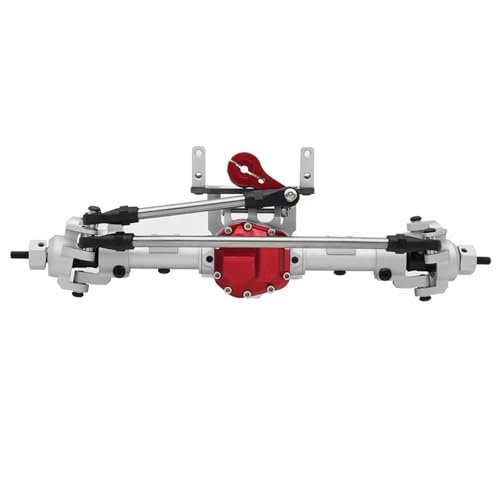 Kompatibel Mit Axial AR44 90047 90046 AX90060 SCX10 II Aluminiumlegierung CNC-Vorder-/Hinterachsensatz 1/10 RC Crawler Upgrade Vorder Hinterachse RC(Silver,Front Axle) von JVRWSC
