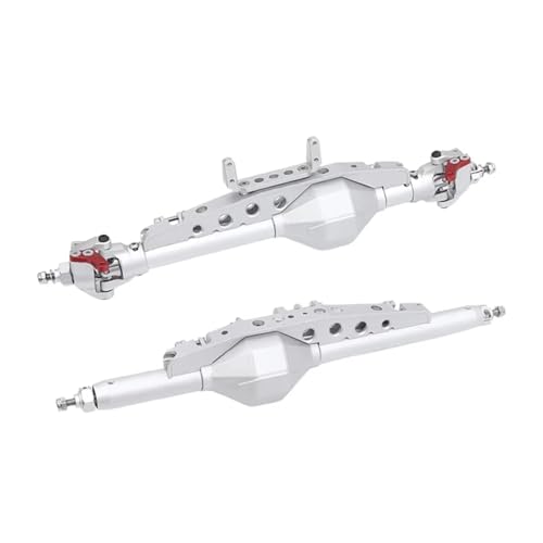 Kompatibel Mit Axial Für Capra 1:10 RC Autoteil Zubehör Ersatzteile Aluminiumlegierung Vorder-/Hinterachse Vorder Hinterachse RC(Silver) von JVRWSC