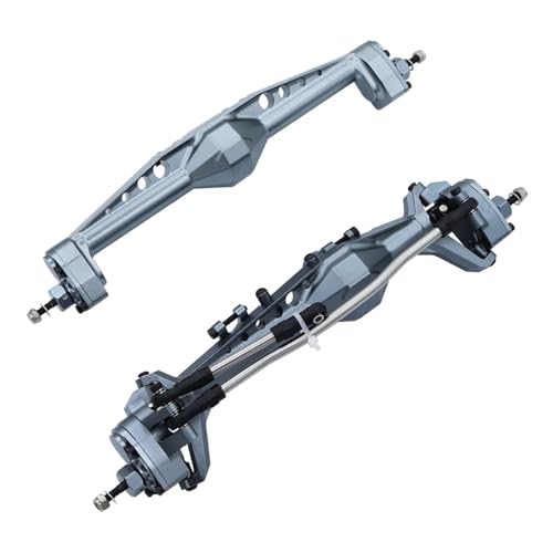 Kompatibel Mit Axial Für Capra 1.9 Für UTB AXI03004 AXI03000T1 T2 RC-Autoteile, CNC-gefräste Aluminium-integrierte Vorder- Und Hinterachse Vorder Hinterachse RC(Gray,Front and Rear) von JVRWSC