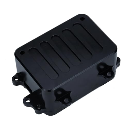 Kompatibel Mit Axial Für SCX10 1/10 RC-Kettenauto, Upgrade-Teile, Zubehör, Metallrahmen Für Chassis-Kit, Metall-Ausrüstungsbox, Empfängerbox RC-Zubehör(Black) von JVRWSC