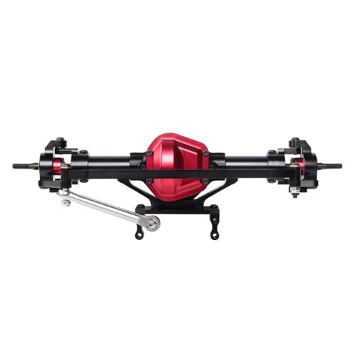 Kompatibel Mit Axial Für SCX10 1:10 RC Für Rock Crawler Auto Metall Vorderachse Hinterachse Upgrade Teile Zubehör Vorder Hinterachse RC(Black,Front) von JVRWSC