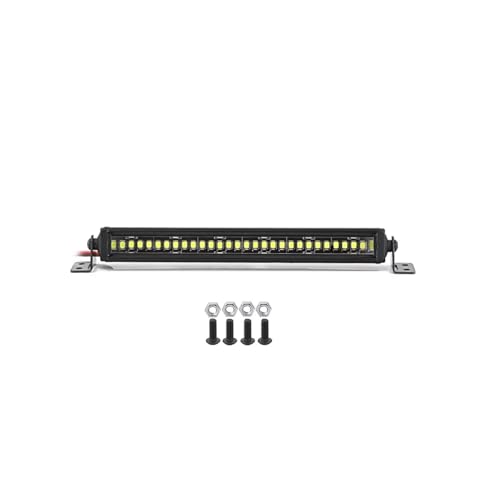 Kompatibel Mit Axial Für SCX10 90046 Für Traxxas Für TRX4 Für Slash Für Rustler 1/8 1/10 RC Auto Upgrade Lichtleiste Dachlampe Lichter Ferngesteuerte Autoteile(115mm) von JVRWSC