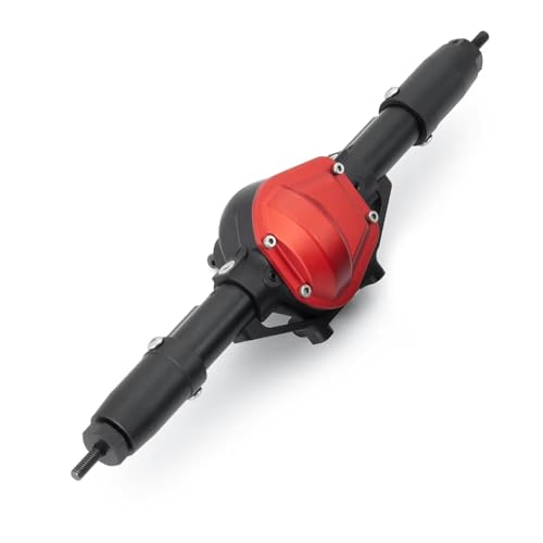 Kompatibel Mit Axial Für SCX10 90047 Für Wrangler 1/10 RC Crawler Car Upgrade-Teile Aus Aluminiumlegierung Vorne Hinten Gerade Achse Vorder Hinterachse RC(Black,Rear) von JVRWSC