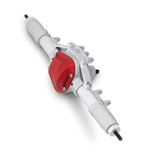 Kompatibel Mit Axial Für SCX10 90047 Für Wrangler 1/10 RC Crawler Car Upgrade-Teile Aus Aluminiumlegierung Vorne Hinten Gerade Achse Vorder Hinterachse RC(Silver,Rear) von JVRWSC