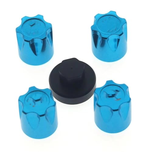 Kompatibel Mit Axial Für SCX10 D90 Für TRX4 TF2 CC01 Für Capra 1/10 RC Crawler Car Upgrade Metallfelgen-Mittelkappe M4-Mutter 4 STÜCKE RC-Zubehör(Blue) von JVRWSC
