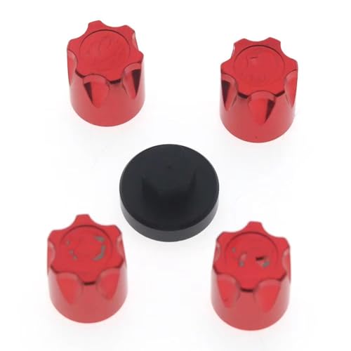Kompatibel Mit Axial Für SCX10 D90 Für TRX4 TF2 CC01 Für Capra 1/10 RC Crawler Car Upgrade Metallfelgen-Mittelkappe M4-Mutter 4 STÜCKE RC-Zubehör(Red) von JVRWSC