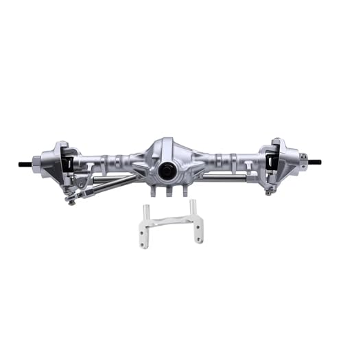 Kompatibel Mit Axial Für SCX10 II 90046 1/10 RC Crawler Rig, Gerade, Komplette Achsen, Upgrade-Teile, Integrierte CNC-Aluminium-Vorder- Und Hinterachse Vorder Hinterachse RC(Silver,Front) von JVRWSC